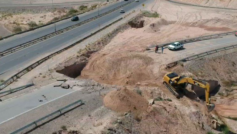 El drone de LMN: mirá los arreglos en el socavón