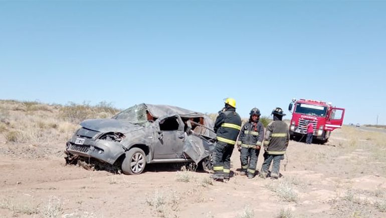 Challacó: una mujer policía volcó cuando iba a trabajar
