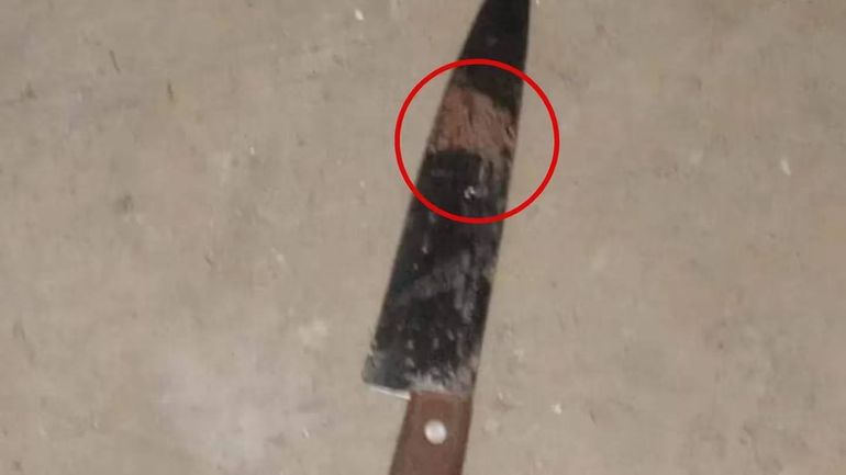 Cuchillo uttilizado para asesinar a la anciana en un geriátrico de la localidad bonaerense de San Vicente. Foto: NA. Cuchillo uttilizado para asesinar a la anciana en un geriátrico de la localidad bonaerense de San Vicente. Foto: NA.