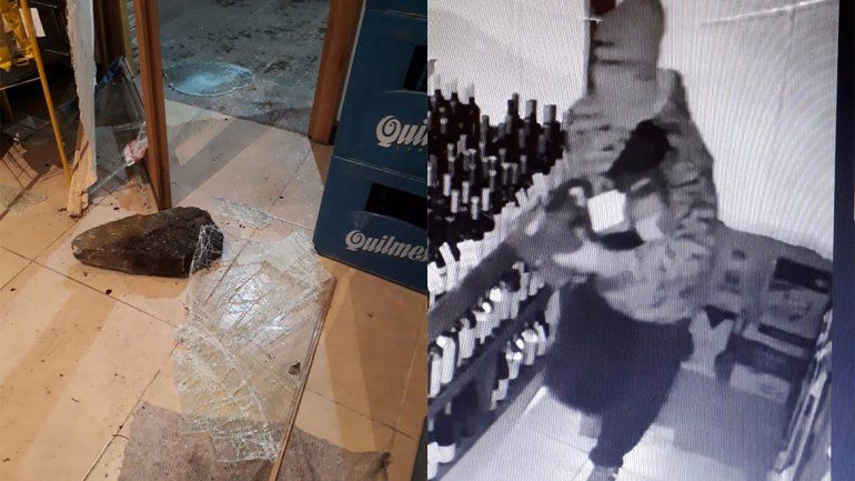 Rompieron la puerta con una piedra y se llevaron 25 mil pesos en bebidas