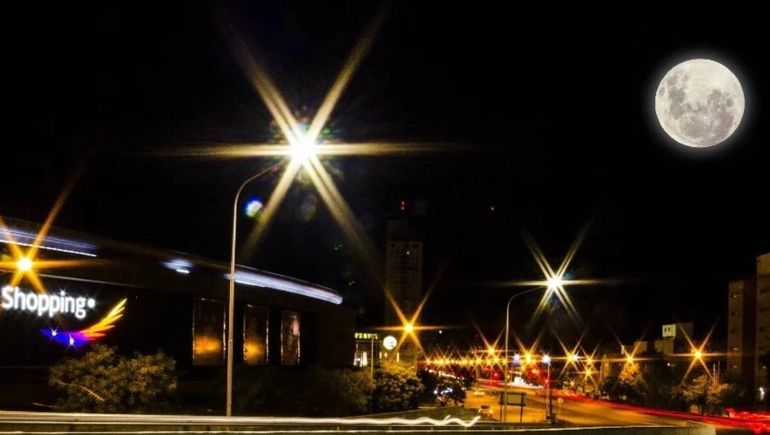 La super luna en Neuquén.