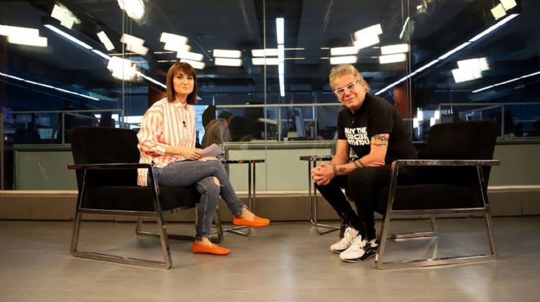 Beto Casella en la entrevista con Santillán