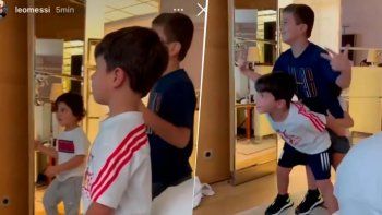 el pogo mas tierno: los hijos de messi a pleno con bizarrap