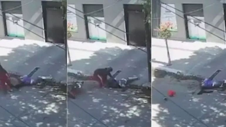 La monja caminaba por la vereda cuando el delincuente en moto la arrastró varios metros hasta dejarla inconsciente.