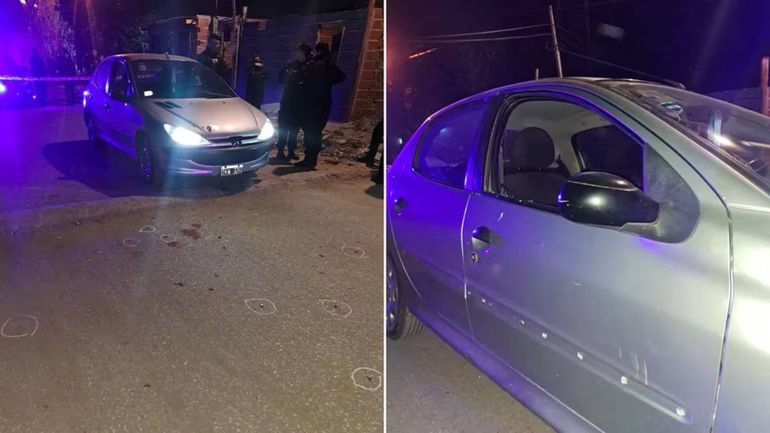 El Peugeot 206 em el que viajaba el hombre asesinado recibió 17 tiros. Foto: Google. El Peugeot 206 em el que viajaba el hombre asesinado recibió 17 tiros. Foto: Google.