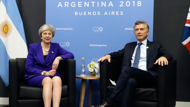 G-20: Macri y May se reunieron y no hablaron de Malvinas