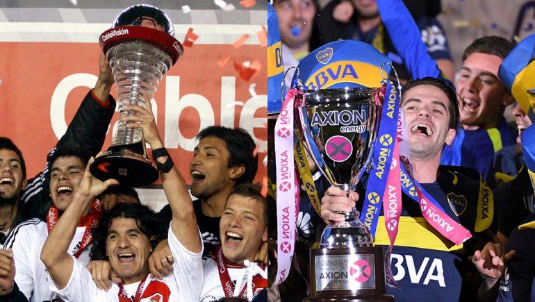 Los últimos mano a mano Boca-River en torneos locales