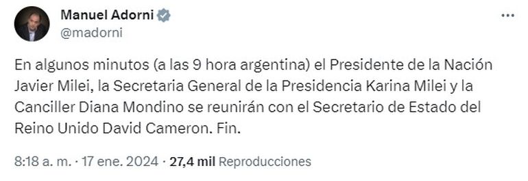 El vocero presidencial explicó cómo se desarrollará esta jornada durante el Foro de Davos. El vocero presidencial explicó cómo se desarrollará esta jornada durante el Foro de Davos.