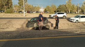 El choque ocurrió sobre avenida Alfonsín, a la altura de la rotonda de las fábricas ceramistas.