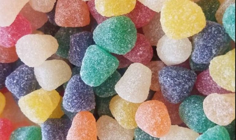 Gomitas con alto contenido de azúcar