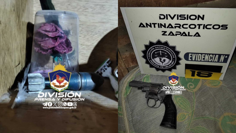 En la diligencia también se secuestró un rifle calibre 22 largo junto con un revólver calibre 22