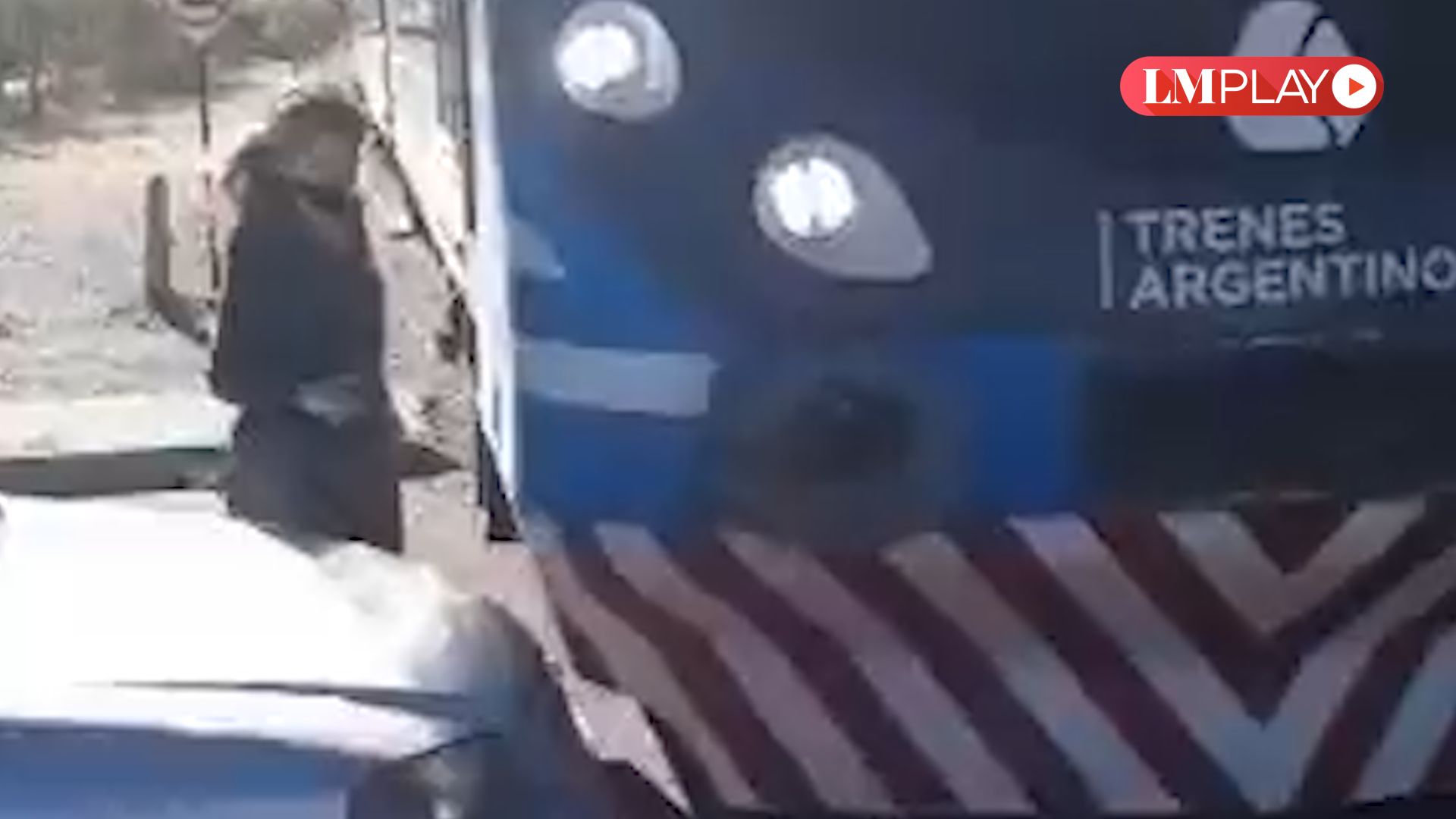 Estacionó el auto en las vías y no dejó pasar al tren