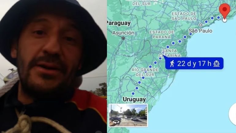 ¡Locura! El hincha de Boca que se fue caminando a Río de Janeiro para la final