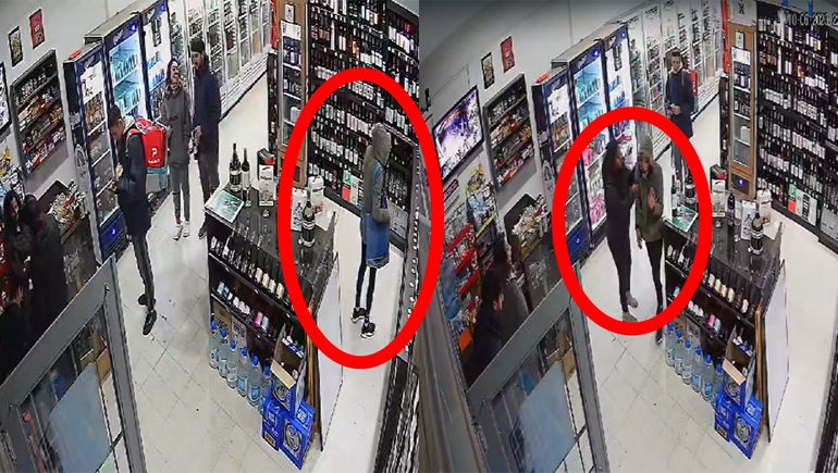 Video: sorprenden a la mechera de los vinos en pleno robo