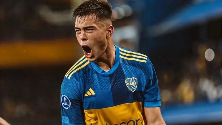 Aaron Anselmino en su breve paso por Boca Aaron Anselmino en su breve paso por Boca