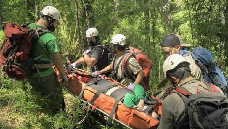 Realizaron simulacro de rescate en el Parque Nacional Lanín
