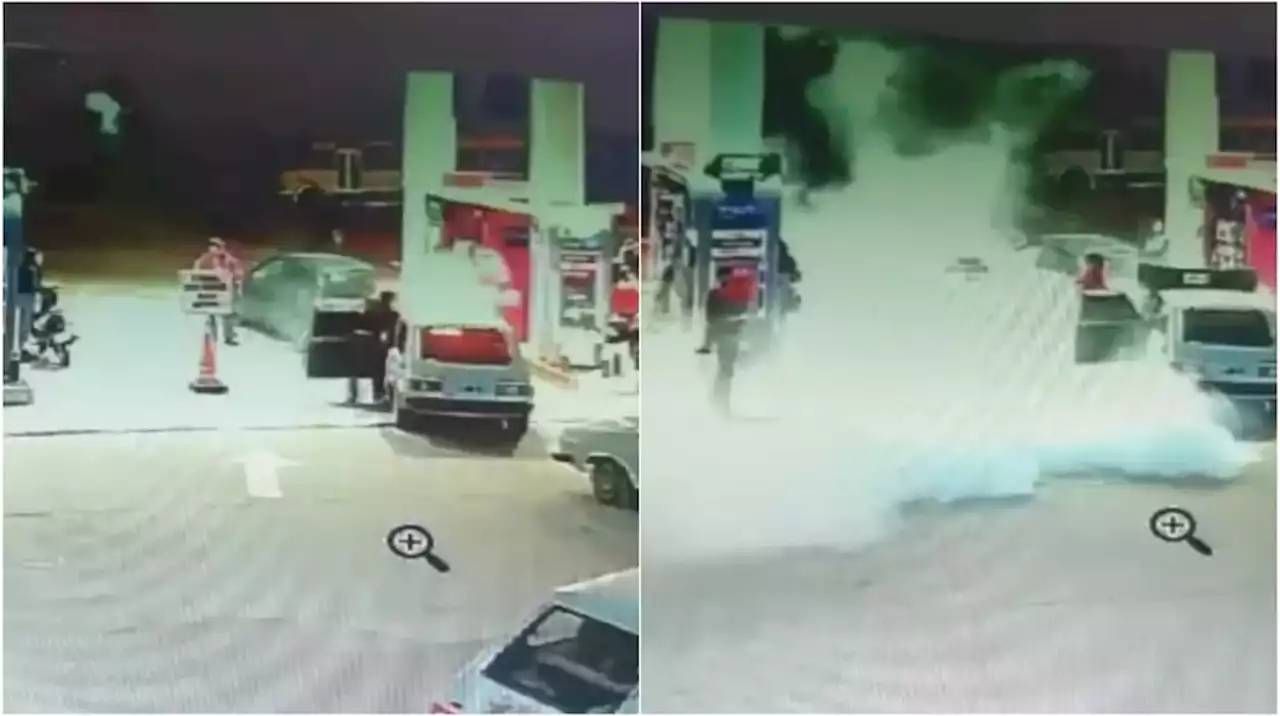 Video: milagroso rescate a una nena cuando explotó un auto