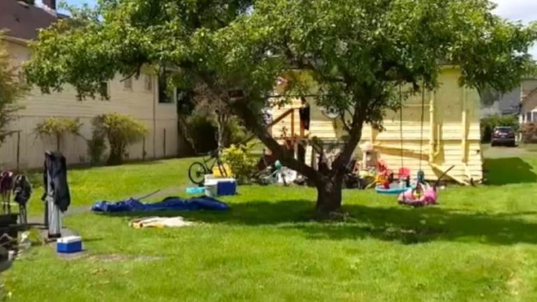Lugar donde encontraron el cuerpo del nene de cuatro años. Lugar donde encontraron el cuerpo del nene de cuatro años.