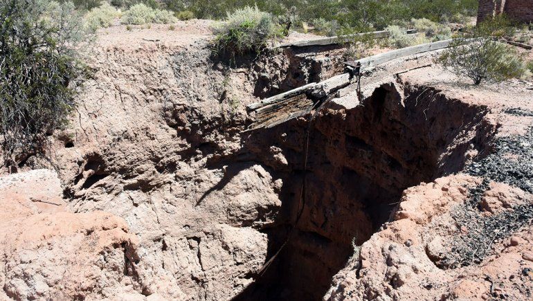 Así está uno de los ingresos a la mina.