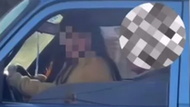 La nena que manejaba la camioneta junto a un adulto en pleno Mar del Plata