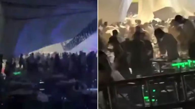 El techo cayó sobre los espectadores que disfrutaban de la Fiesta de la Cerveza.