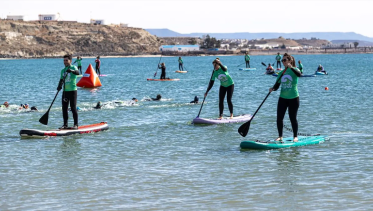 La posibilidad de alquilar equipos y tomar clases con instructores certificados es lo que viene impuilsando con fuerza el Stand Up Paddle en Comodoro Rivadavia. La posibilidad de alquilar equipos y tomar clases con instructores certificados es lo que viene impuilsando con fuerza el Stand Up Paddle en Comodoro Rivadavia.