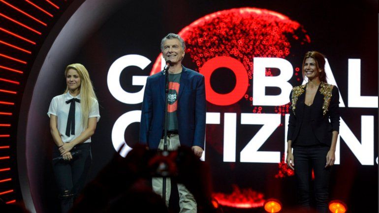 Macri se mostró con Shakira y otras estrellas pop en Alemania
