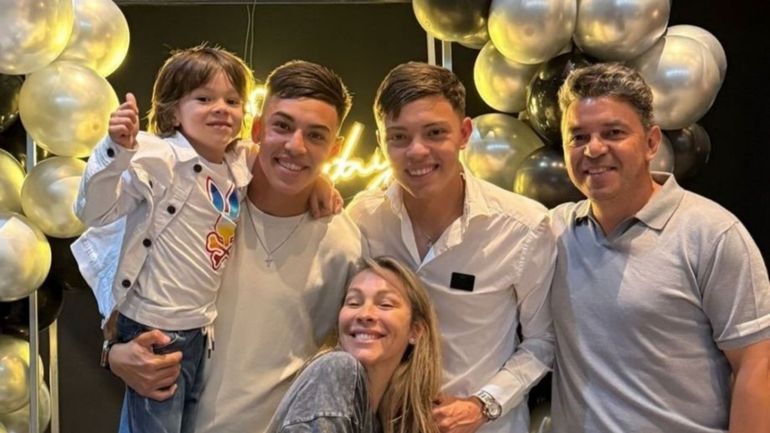 El festejo familiar de Marcelo Gallardo El festejo familiar de Marcelo Gallardo