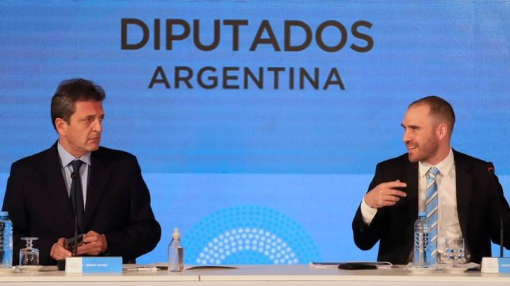 Sergio Massa junto al exministro Guzmán. Compañeros, eran los de antes...