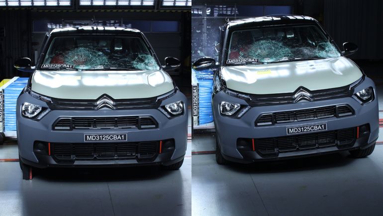 La prueba de choque del Citroën Basalt en LatinNCAP. 