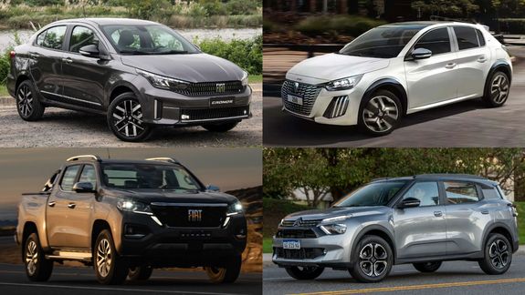 Cuatro de los modelos de Stellantis que llegaron con aumentos en agosto de 2025: Fiat Cronos, Peugeot 208, Fiat Titano y Citroën C3 Aircross.