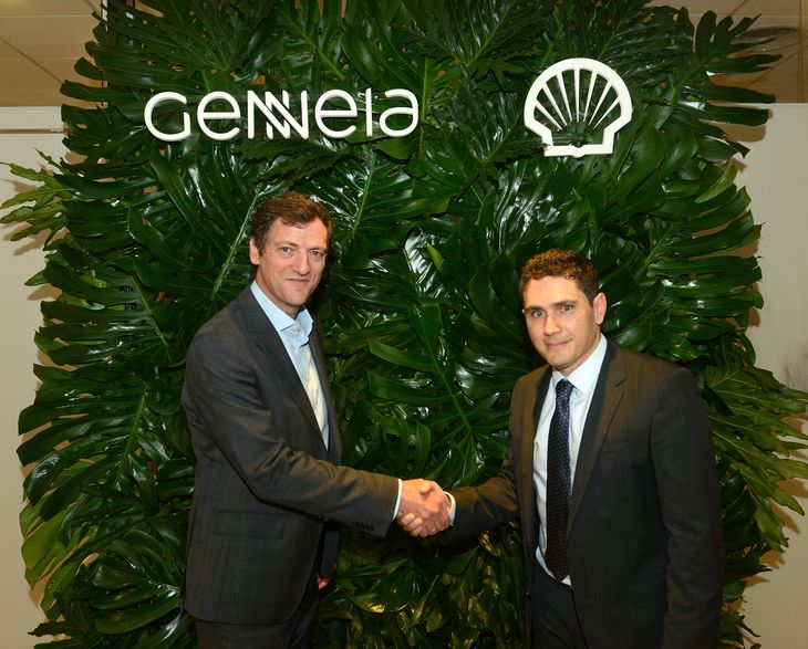 Bernardo Andrews, CEO de Genneia, y Ricardo Rodríguez, presidente de Shell Argentina.