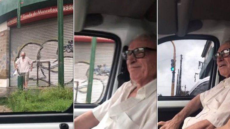 La emoción del abuelo al ser rescatado por su nieto que se volvió viral