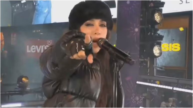 Así fue el show de María Becerra en Times Square en Año Nuevo
