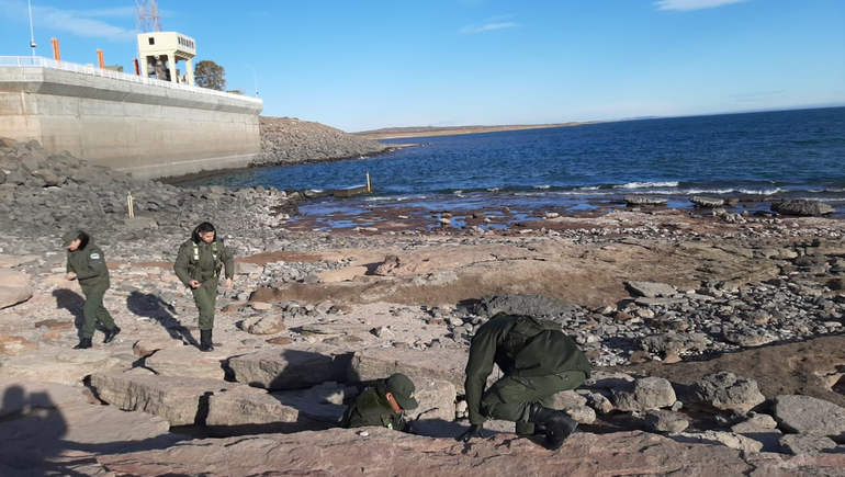 Gendarmes detectaron un resto fósil de dinosaurio