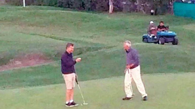 Macri jugó al golf en Mar del Plata