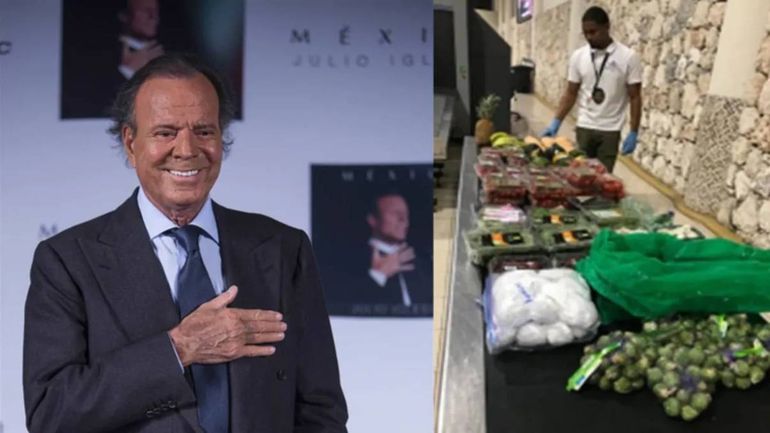 Julio Iglesias fue detenido en el aeropuerto de Punta Cana por llevar más de 42 kilos de comida en sus valijas. Foto: Google.