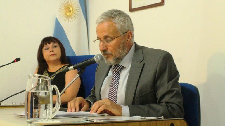 El intendente Andrés Peressini y Edith Cárcamo