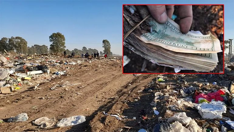 Locura en un basural: encontraron 75 mil dólares y se desató una búsqueda del tesoro