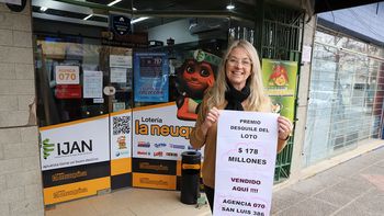 ¡que suerte! un neuquino se llevo 178 millones de pesos con el loto ¡que suerte! un neuquino se llevo 178 millones de pesos con el loto