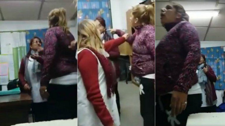 La mujer le dio un cachetazo en la cara a la docente