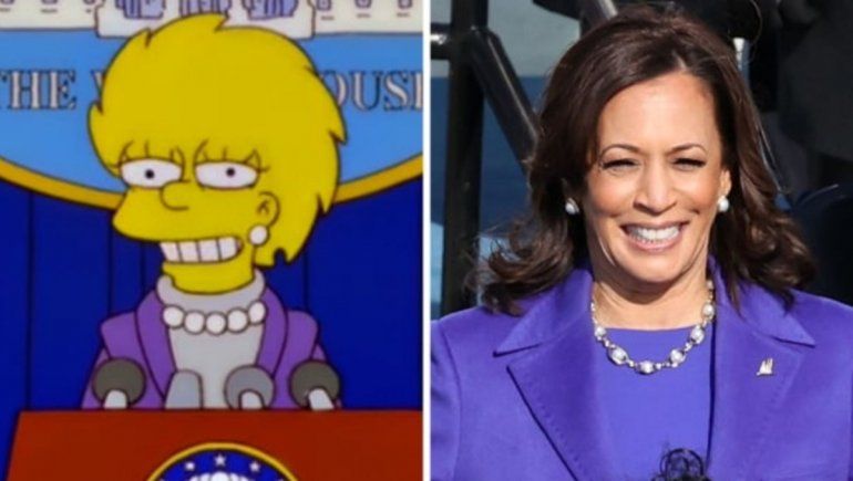 Los Simpson: ¿Kamala Harris copió el atuendo de Lisa o es otra predicción?