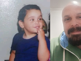 Luciano, de niño y ahora, que a los 48 años, busca determinar su identidad.