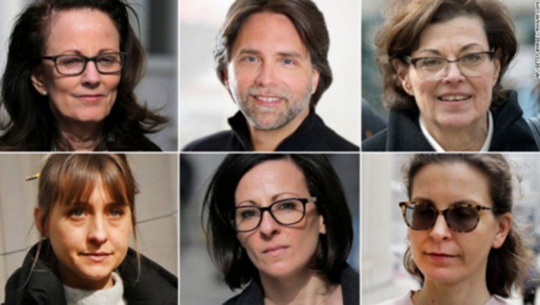 Kathy Russell, Raniere, Nancy Salzman, Allison Mack, Lauren Salzman y Clare Bronfman