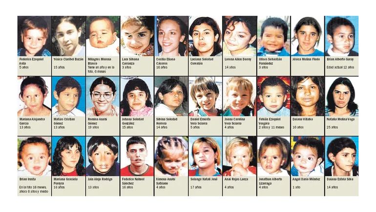 La página de Missing Children busca decenas de niños desaparecidos.