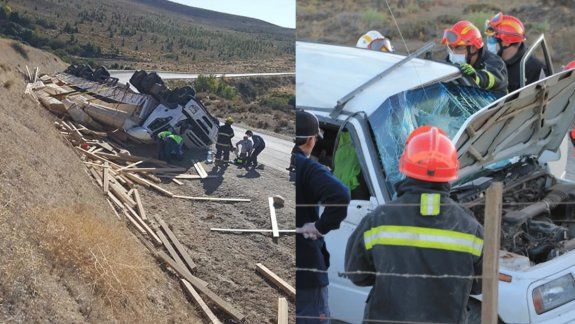 Dos heridos leves en vuelcos ocurridos en las rutas 237 y 61