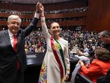 Claudia Sheinbaum y su mentor político, el expresidente López Obrador.