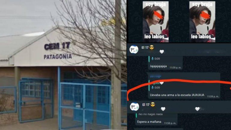 Los audios de una grave amenaza: ¿Y si pinta matar a alguien en la escuela?