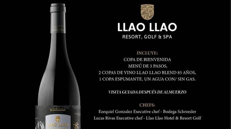 Bodega Familia Schroeder y Llao Llao Resort se unen para una propuesta especial