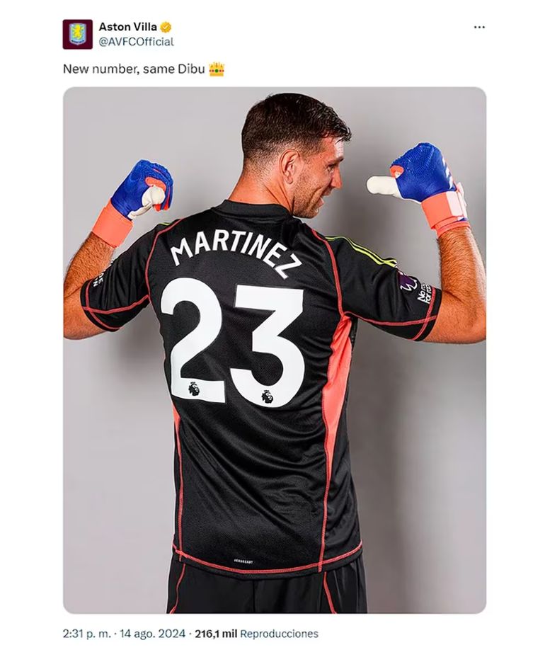 El nuevo número del Dibu Martínez El nuevo número del Dibu Martínez